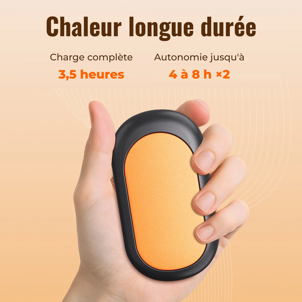 Chauffe-mains rechargeable : charge complète et autonomie