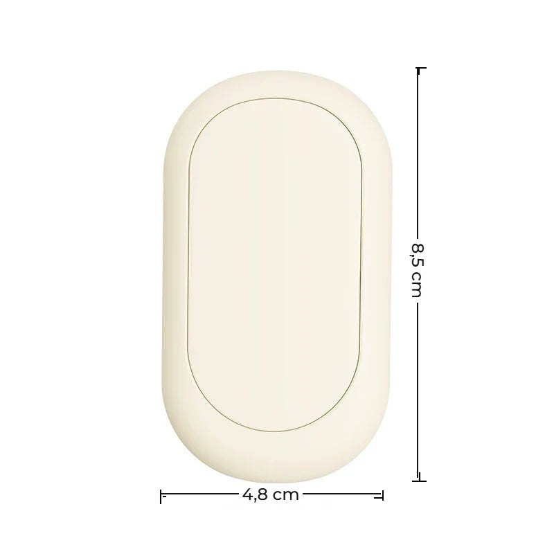 Dimensions du chauffe-mains : 8,5 x 4,8 cm